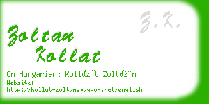 zoltan kollat business card